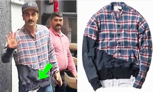জোড়াতালির শার্টে রণবীর, দাম শুনে চোখ কপালে!