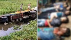 সুনামগঞ্জ ও সিরাজগঞ্জে বাস-লেগুনা সংঘর্ষে নিহত ১৫