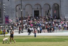 ক্যালিফোর্নিয়া পুরোপুরি খুলে দিতে লস এঞ্জেলেসে বিক্ষোভ