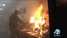 সান বার্নারদিনো ডিএমভি অফিসে আগুন লাগানোর ফুটেজ প্রকাশ