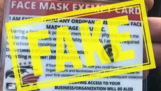 ভুয়া ‘মাস্ক অব্যাহতি’ কার্ড নিয়ে সতর্ক করলো কাউন্টি কাউন্সিল