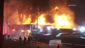 লস এঞ্জেলেসে বানিজ্যিক ভবনে ভয়াবহ অগ্নিকাণ্ড