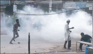 পুলিশ-বিএনপি সংঘর্ষ হবিগঞ্জে রণক্ষেত্র