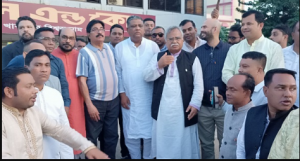 ওসমানীনগরে নৌকার প্রার্থী শফিক চৌধুরীর শুভেচ্ছা বিনিময়