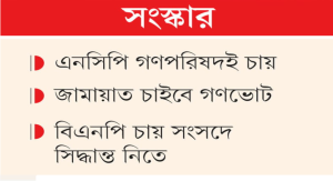 তিন দলই জুলাই সনদ কার্যকর করার ব্যাপারে অটল