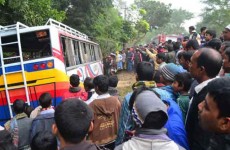 ক্রেন নয়, বাস তুলে ছাত্রীদের বের করল জনতা