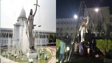 সুপ্রিম কোর্টের অ্যানেক্স ভবনের সামনে ভাস্কর্য পুনঃস্থাপন